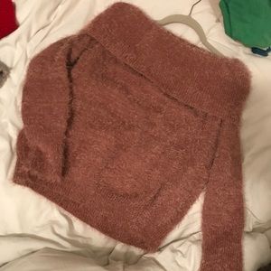 Fuzzy off the Shoulder Sweater